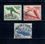 Deutsches Reich 1935 - Jocurile Olimpice de iarna, serie stampilata