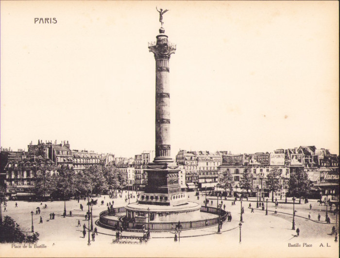 Litografie Place de la Bastille