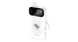 Dudao K31 10000 mAh 22.5W PD Powerbank cu Cablu &Icirc;ncorporat - Alb