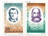 Romania (424) - Aniversari III - M. Millo si N. Iorga, 1971 - serie obliterata