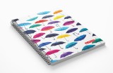 AGENDA NEDATATA 17X24 CM CU SPIRA, COPERTA TARE, 192PAGINI, MOTIV UMBRELE, Herlitz