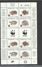 VENEZUELA 1992 WWF FAUNA PROTEJATA TESTOASE foto