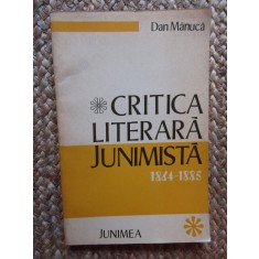 CRITICA LITERARA JUNIMISTA 1864-1885-DAN MANUCA