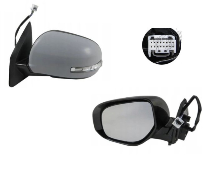 Oglinda exterioara Citroen C4 Aircross, 04.2012-, Peugeot 4008, 04.2012- , partea Stanga, culoare sticla crom, sticla convexa, cu carcasa grunduita,