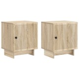 vidaXL Dulap de noapte 2 pcs Stejar Sonoma 43 x 34,5 x 50 cm 893880