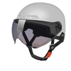 Casca protectie bicicleta/trotineta electrica FIXATO, Unisex, cu viziera detasabila, usoara si aerodinamica, marime universala 56-62 cm, Gri