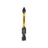 Set 5 biti pentru insurubare de impact, DeWalt Flextorq DT7390T-QZ, profil Pozidriv, PZ1, 57 mm