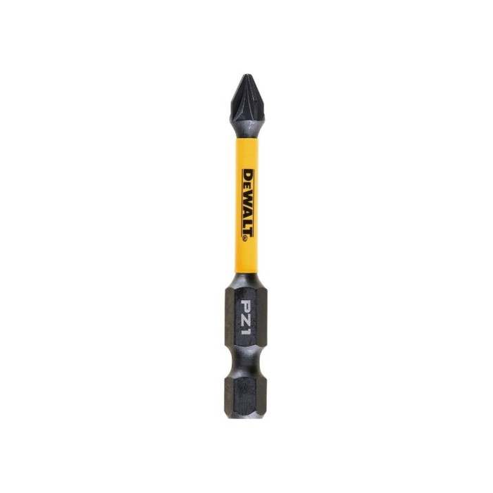 Set 5 biti pentru insurubare de impact, DeWalt Flextorq DT7390T-QZ, profil Pozidriv, PZ1, 57 mm