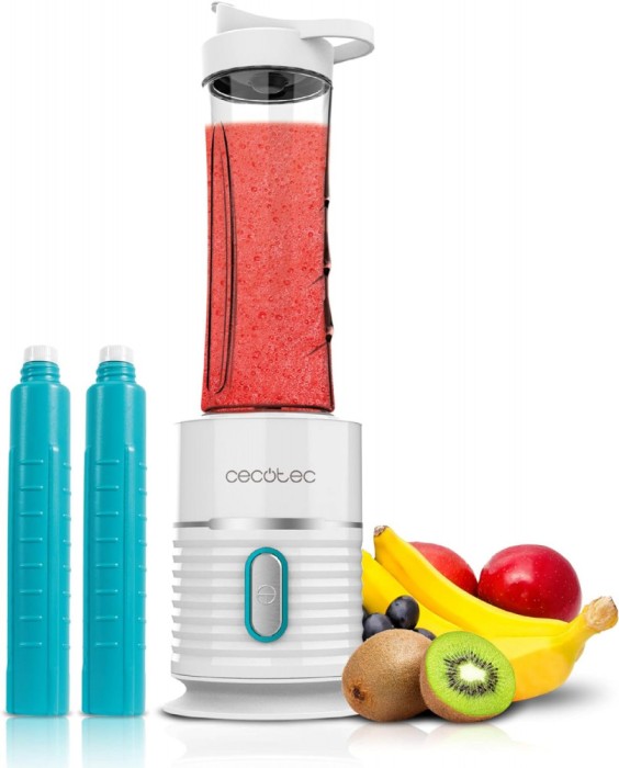 Blender Cecotec Power Titanium 500 EasyGo, 500W, 2 recipiente 600ml, 2 tuburi frigorifice