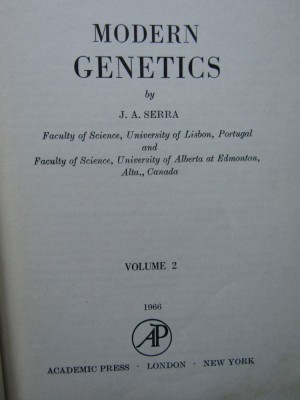 Modern Genetics VolumUL 2 - J.A. Serra foto