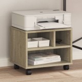 Gossi suport pentru imprimanta cu roti, stejar sonoma, 41x32x34,5 cm