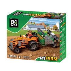 Blocki My Farm, Tractor cu semanatoare, 143 piese foto