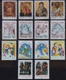 BC78, Suedia, lot 4 serii picturi, arta, Craciun, 1985, 1988, 1992, 1994