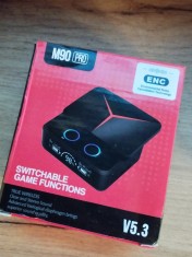 Casti Wireless M90 PRO TWS, Bluetooth, Waterproof IPX-4, IOS &amp;amp; Android foto