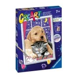 Cumpara ieftin Kit pictura pe numere Ravensburger - Prieteni pufosi