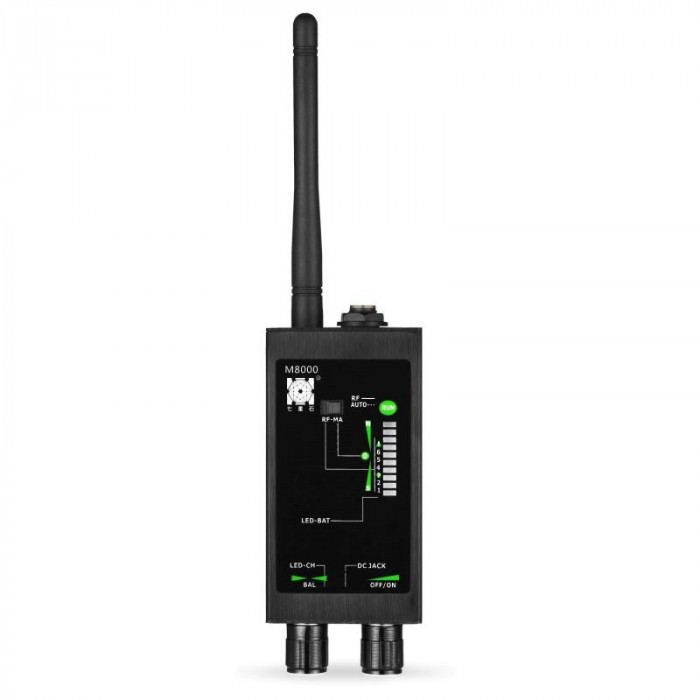 Resigilat Detector Aparate Spionaj Techstar&reg; M8000, Profesional, Detecteaza Camere, Dispozitive GSM, Microfoane, Localizatoare GPS ,Reportofoane