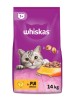 Whiskas Hrana Uscata Pisici Adulte si Pui, 14kg - Nutritie Completa cu Pui, Vitamine si Minerale Esentiale