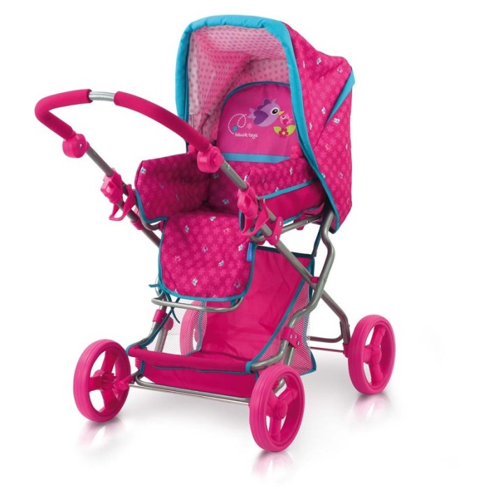 Carucior papusi Julia Pram Birdie, cadru robust, usor pliabil, roti detasabile Carucior papusi Julia Pram Birdie, cadru robust, usor pliabil, roti detasabile