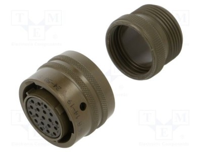 Conector circular AMPHENOL PT/451 mufă mamă 19 pini 7,5A 600V drept foto