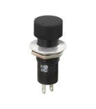 Buton 1 circuit 1A 250V ON-(OFF) negru fara retinere