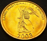 Moneda exotica 10 AMAFARANGA - RWANDA, anul 2003 *cod 2533 B = UNC