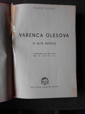 VARENCA OLESOVA SI ALTE NUVELE - MAXIM GORKI foto