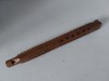 * Fluier de lemn frumos ornamentat prin incrustare, 6 orificii, 31cm, aspect rustic, traditional