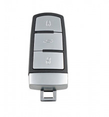 Cheie completa cu chip si telecomanda pentru Volkswagen Passat B6 3C B7, 3 butoane, 433 mhz 3C0959752BA ID48 foto