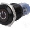 Intrerupator anti-vandalism, ON-(ON), ?16mm, ONPOW, LAS2GQF-11DT/B/12V/A