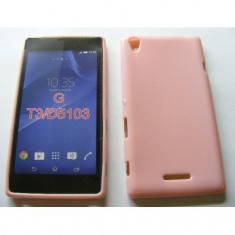 Husa Silicon TPU Sony Xperia T3 Roz foto