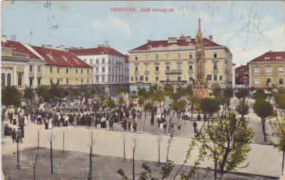 Timisoara Jenő herceg-t&amp;eacute;r Piaţa Prinţul Eugen ND (1914) foto