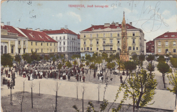 Timisoara Jenő herceg-t&eacute;r Piaţa Prinţul Eugen ND (1914)