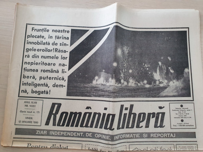romania libera 12 ianuarie 1990-ana blandiana,paul niculescu mizil