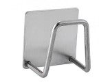 Cumpara ieftin Suport pentru burete de bucatarie, adeziv, inox, argintiu, 4.5 x 4.5 x 3 cm