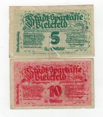 Bancnote rare de colectie Germania - 5,10 Dollar 1924