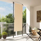VidaXL Jaluzea rulou de exterior portocaliu/alb 100x270 cm textil/oțel