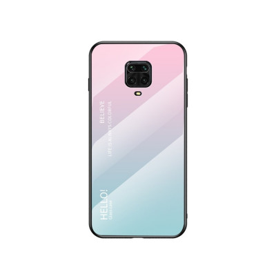 Husa pentru XIAOMI Redmi Note 9S - Ombre Glass (Albastru/Roz) foto