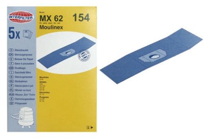 MX62 PAPIER-STAUBBEUTEL INHALT: 5 09719246 pentru aspirator CANDY/HOOVER foto