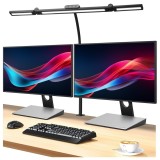 Lampa LED de birou cu clema, Asstikoo, reglabila, 5 temperaturi de culoare, dimabila, negru