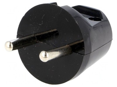 Conector Alimentare AC 230V 16A Negru 2P foto