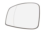Geam oglinda exterioara cu suport fixare Renault Scenic (Jz), 05.2009-11.2016, partea Stanga, incalzit; sticla asferica, Aftermarket