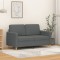 vidaXL Canapea cu 2 locuri, gri &icirc;nchis, 120 cm, material textil 359471