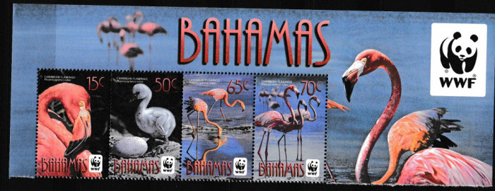 Bahamas - Fauna WWF - PASARI - FLAMINGO - MNH