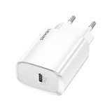 Incarcator Retea USB Usams T39, 1 X USB Tip-C, Quick Charge, 20W, Alb CC131TC02