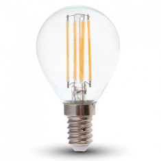 Bec E14 P45 cu filament LED 4W 3000k alb cald