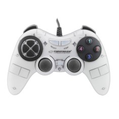 Controller Esperanza EGG105W Fighter, cu vibratii, PC, Alb
