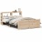 Cadru de pat cu tablie, 140x190 cm, lemn masiv pin