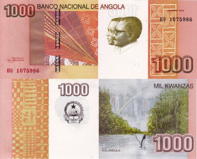 ANGOLA 1.000 kwanzas 2012 UNC!!! foto