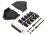 Conector D-Sub HD PIN 44 Tată Drept Lipire Cablu Gold Flash