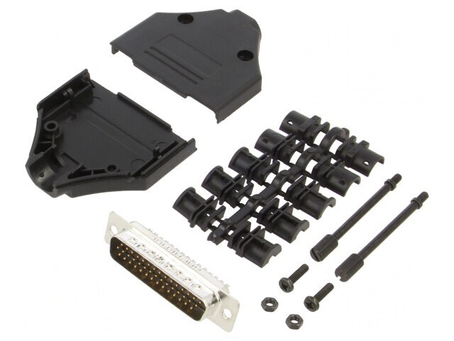 Conector D-Sub HD PIN 44 Tată Drept Lipire Cablu Gold Flash